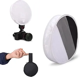 Fomito 31cm flash disc portable speedlight softbox & grey/white/black card board white balance on dslr camera