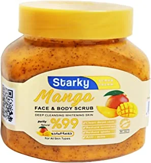 Starky scrub cream face & body scrub deep cleansing whitening skin with mango for all skin types-300ml