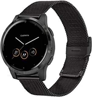 Replacement strap compatible with samsung galaxy watch 4 (black, 20mm)