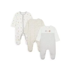 Mothercare My First Organic Cotton Sleepsuits - 3 Pack