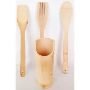 Wood Serving Kit With Stand