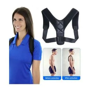 Back Posture Corrector Belt With Adjustable Straps - Black