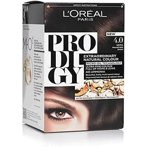 L'Oreal Paris Prodigy صبغة شعر خالية من الأمونيا - 4 بني