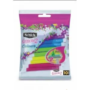 Schick 10-Piece Exacta 2 Sensitive ALOE 2BLADES  Razor Set