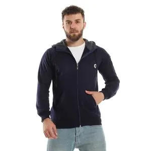 Caesar Mens Plain Hoodie With Zippper