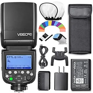 Godox v860iii-c camera flash light wireless ttl transmitter/receiver speedlite gn60 1/8000s hss built-in 2.4g wireless x system replacement for canon 1dx/5d mark iii/5d mark ii cameras