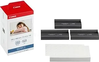 Canon KP-108 Color Ink Paper Set, Postcard Size 100 x 148 mm, 108 Sheets Selphy CP, 3115B00[(AA], White