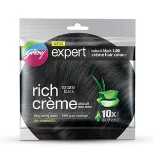 Godrej New Expert Creme Hair Color With Aloe Vera - Natural Black