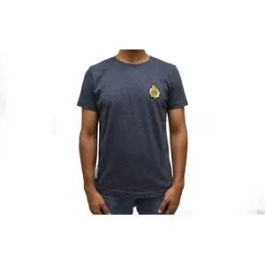 AGU Patch Round Neck T-Shirt - Navy Blue