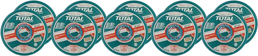 Total Tools Inox Cutting Disc (Set of 10 Pieces, 125 ml, TAC2211255)