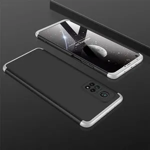 Xiaomi MI 10T / MI 10T Pro 3in1 Cover 360° Shockproof Case With Camera Protection - Silver