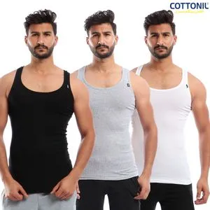 Cottonil Bundle Of Three Men Undershirts Derby