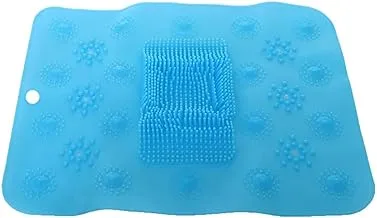 Silicone foot cleaning bath mat - blue 163