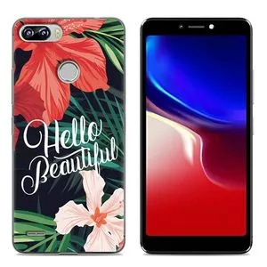 Itel P32 (3PCS X Phone Case) Silicone Case, TPU Anti-knock Phone Back Cover For Itel P32 - Multi-color(Red Flowers+Watercolorful Flowers+Purple Quartz)