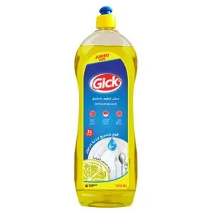 Gick Dish Washing Liquid, Lemon 1250 Ml