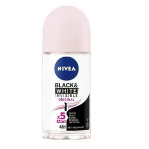 NIVEA Black & White Invisible Original, Antiperspirant for Women, Roll-on 50ml