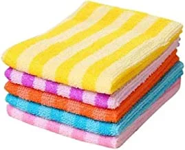 Microfiber Stripe Pattern,Multi Color - Towels Set