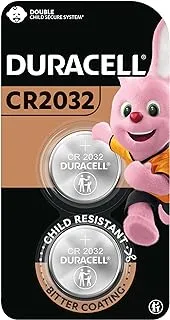 Duracell - cr2032 3v lithium coin dl2032 / cr2032 button batteries regular - pack of 2-10 years shelf life