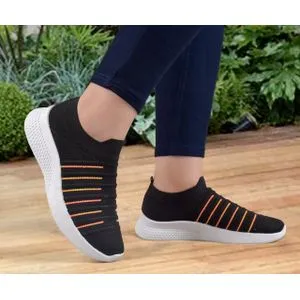 Fashion Women Mesh Sneakers-Black