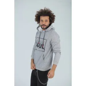 Caesar Printed ( SOUL) Hoodie - GREY