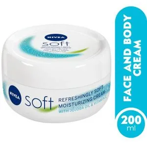 NIVEA Moisturising Cream, Soft Refreshing for Face Body Hands, Fast Absorbing, Jar 200ml