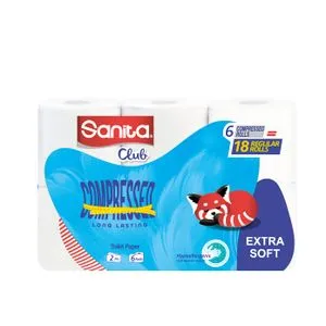 Sanita Club Toilet Tissue - 280 sheets - 6 Rolls