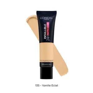 L'Oreal Paris Infaillible 24H Matte Cover Foundation 135 Vanilla Eclat -Oil Control, High Coverage