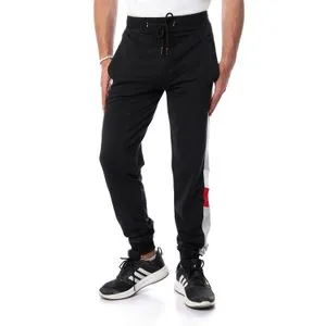 Caesar Elastic Waist With Drawstring Black Sweatpants.