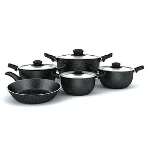 Lazord Granite Cooking Set - 9 Pcs - Black