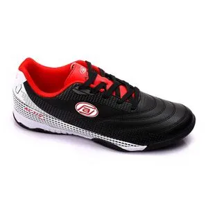 Activ Decorated Indoor Football Lace Up Shoes - Black & Red