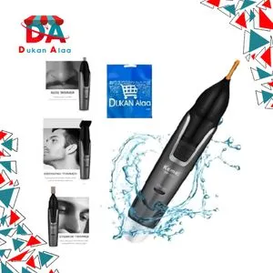 Kemei KM-312 -3-in-1 RechargeableNoseEyebrowEar Sideburns HairTrimmer+ Gift Bag From Dukan Alaa