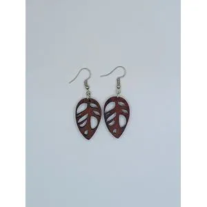 Leaf Earrings - Brown