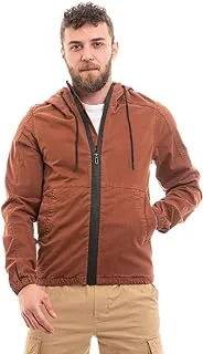 Andora mens Zipper Casual Lightweight Jacket - Dark Camel Jacket