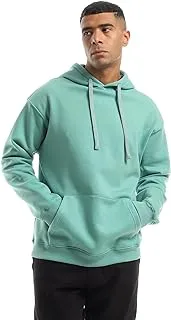 Ravin solid fleece hoodie with kangaroo pocket, for men