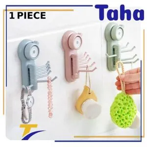 Taha Offer Wall-sucker Swivel Hook Hanger   6 Hooks   1 Pcs