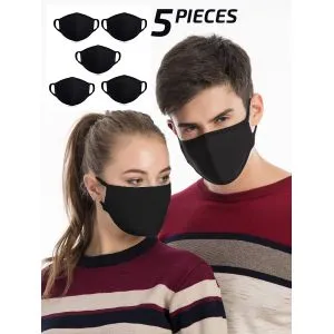 Izo Tshirt Anti-dust Mask - Black - 5 Pcs