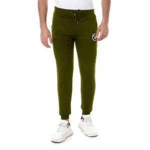 Caesar Elastic Waist With Caeasr Printed And Zipper Olive Sweatpants