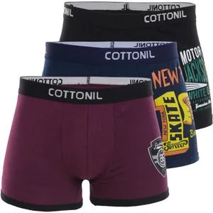 Cottonil Bundle Of Three Unique Printed Boxers