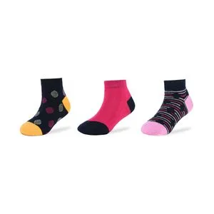 Junior Kids Socks Girl Short Lurex P/3