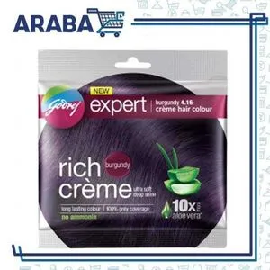 صبغة الشعر Godrej New Expert Creme مع الألوة فيرا-بورجوندي