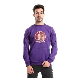 Caesar Round Melton Sweat Shirt Printed