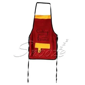 Snooze Printed Kitchen Apron - Dark Red