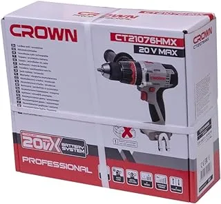 Crown ct21076hmx cordless drill-screwdriver 13mm-60n,2a(20v)