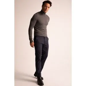 Defacto Man Navy Blue Woven Trousers