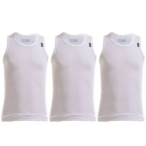 Cottonil Set OF Three Sleeveless Derby -  White