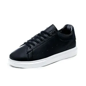 Desert Basic Lace-up Black Sneakers For Men