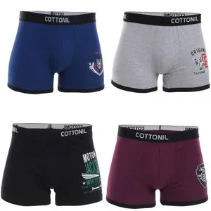 Cottonil Bundle Of (4) Men Boxer Briefs