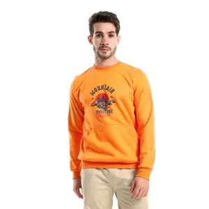 Caesar Round Melton Sweat Shirt Printed