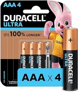 Duracell - Ultra Aaa 1.5V Alkaline Batteries Long Lasting Ultra Power - Pack Of 4-10 Years Shelf Life