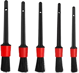 Does not apply 5 pieces auto car detailing brush set soft brushes kit for cleaning interior, exterior, wheels, engine, emblems, and air vents